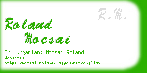 roland mocsai business card